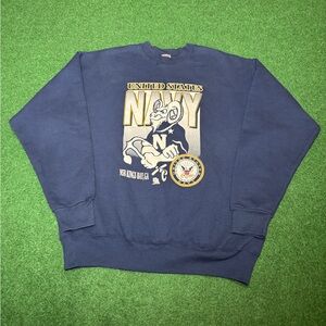 Vintage 90s United States Navy Crewneck, NSB Kings Bay Georgia Sweatshirt (XL)